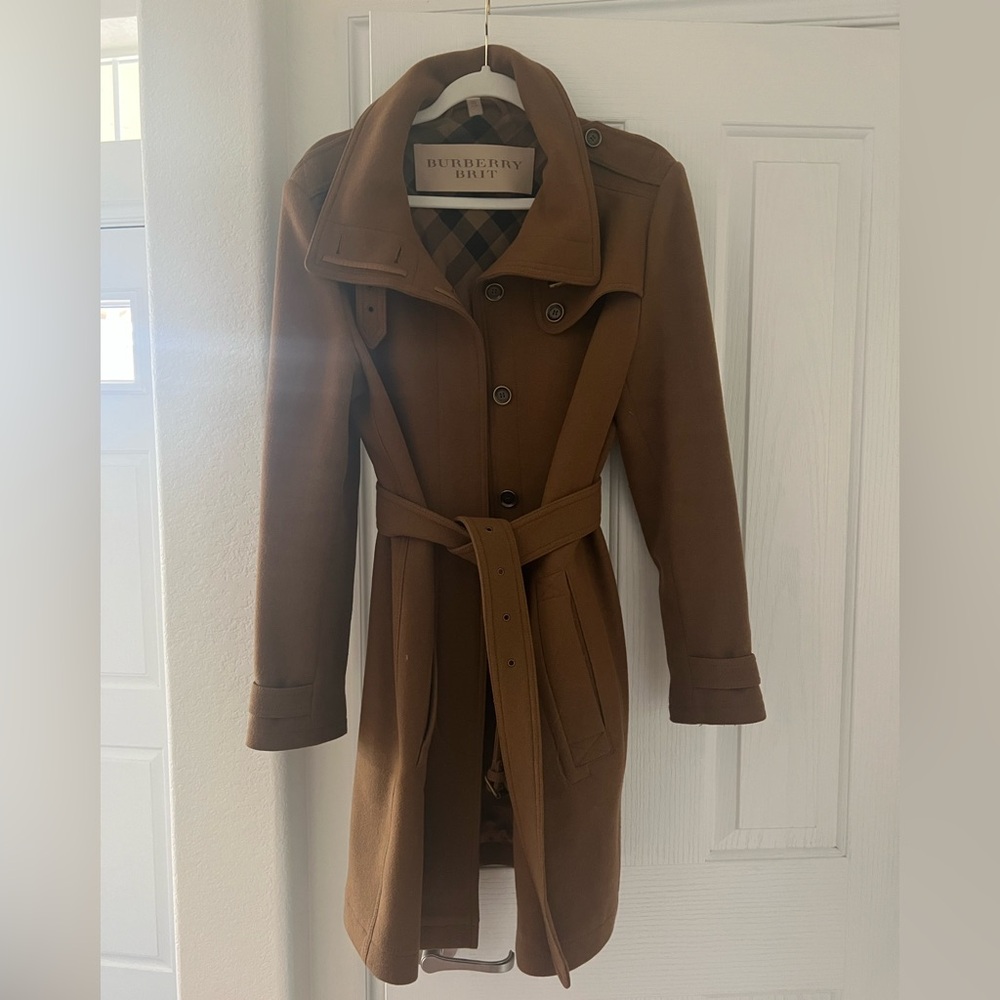 🔥SALE🔥 Burberry Brit Rushfield Wool Blend Trench Coat - Picture 3 of 8